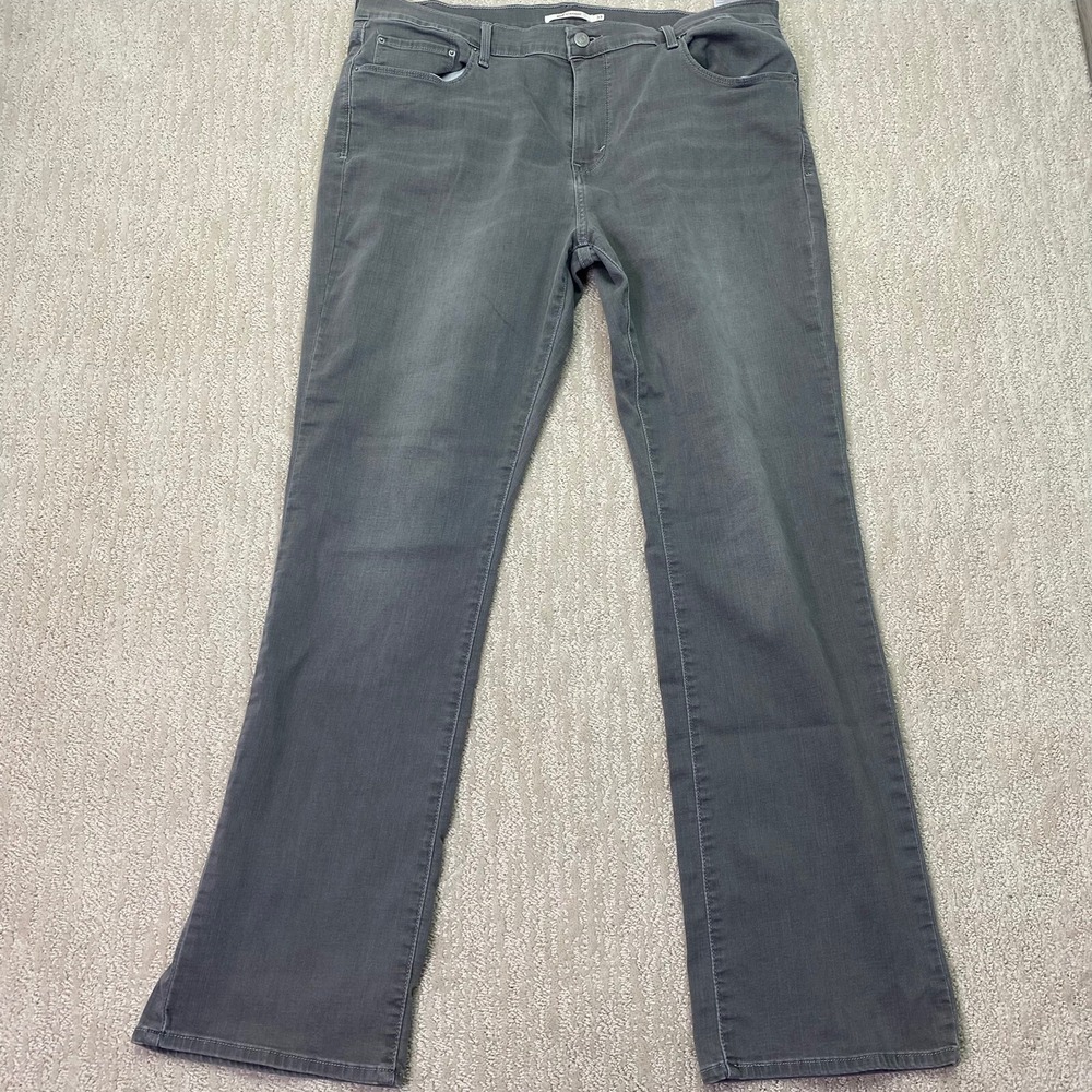 Levis 505 Straight Jeans Mens Gray Denim Size 33
